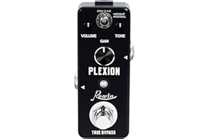 Rowin Plexion Distortion Pedal for Guitar and Bass with Bright and Normal Mode True Bypass