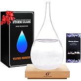 Storm Glass Cool Unusual Gifts Storm Glass Weather Predictor Snow Globes for Adults Galileo Thermometer Indoor Creative Forecast Nordic Style Decorative Weather Gifts