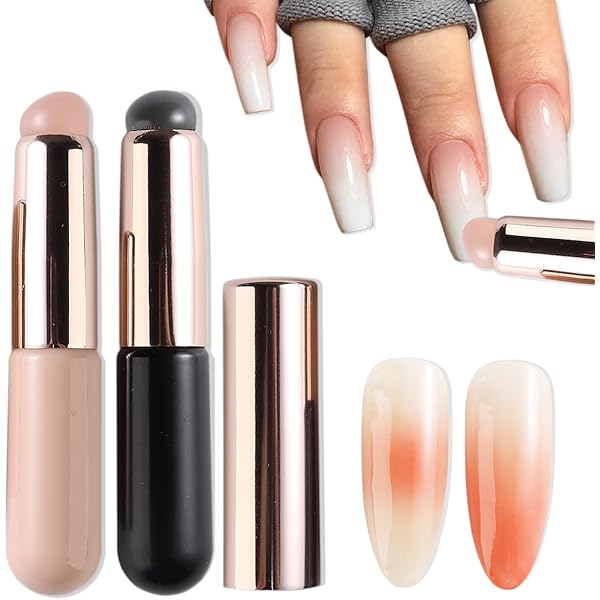 Melltong Nagelpulver-Set – 9 Farben Glitzer-Pulver Mit Schwamm-Pinseln Für Gradient-Nageldesign, Einfach Zu Verwenden