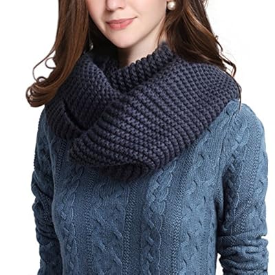 DELUXSEY Womens Long Chunky Infinity Scarf - Winter Scarfs for Women Loop Scarf DELUXSEY Womens Long Chunky Infinity Scarf - Winter Scarfs for Women Loop Scarf