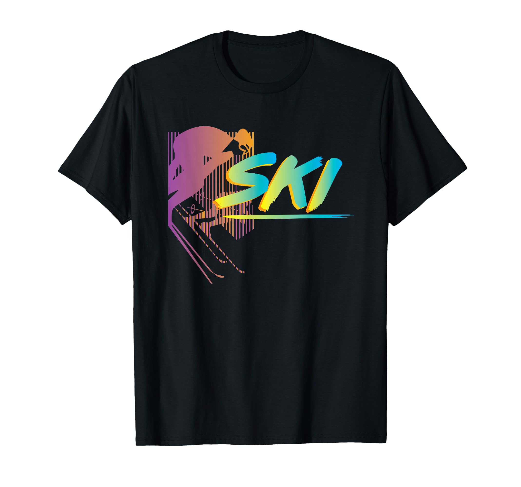 Retro Style Ski Tshirt Snow Ski Tshirt 80's Ski Costume T-Shirt