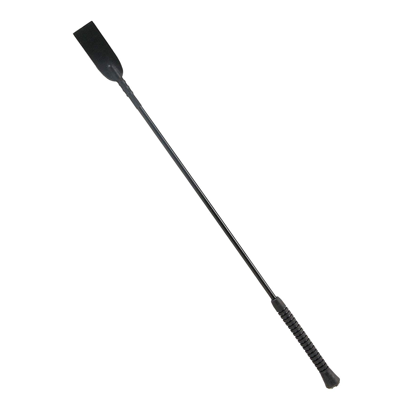 Snowbee Horse and Pony Riding Whip, Black – High-Quality Equestrian Horse Riding Whip With Rubber Handle, Nylon Thread Shaft and U Shaped Leather Keeper - Size 65cm