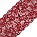 5 Yards Floral Lace Ribbon Stretch Tulle Lace Trim Elastic Webbing Fabric for DIY Jewelry Making Craft Clothes Accessories Gift Wrapping Wedding Party Decoration (Burgundy)