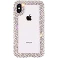Jesiya for iPhone XR Case 3D Glitter Sparkle Bling Case Luxury Shiny Crystal Rhinestone Diamond Bumper Clear Protective Case Cover for iPhone XR Clear