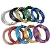 PandaHall Elite 1 Box of 10 Rolls Aluminum 12 Guage Jewely Craft Making Beading Craft Wire 32 Feet/Roll Mixed Color