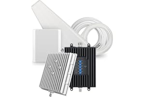 SureCall Fusion4Home Max Cell Signal Booster with Extended Range Tech up to 6500 sq ft, 5G/4G LTE Multi-User, Verizon, AT&T, Sprint, T-Mobile, Yagi Panel Antennas, FCC Approved, USA Company