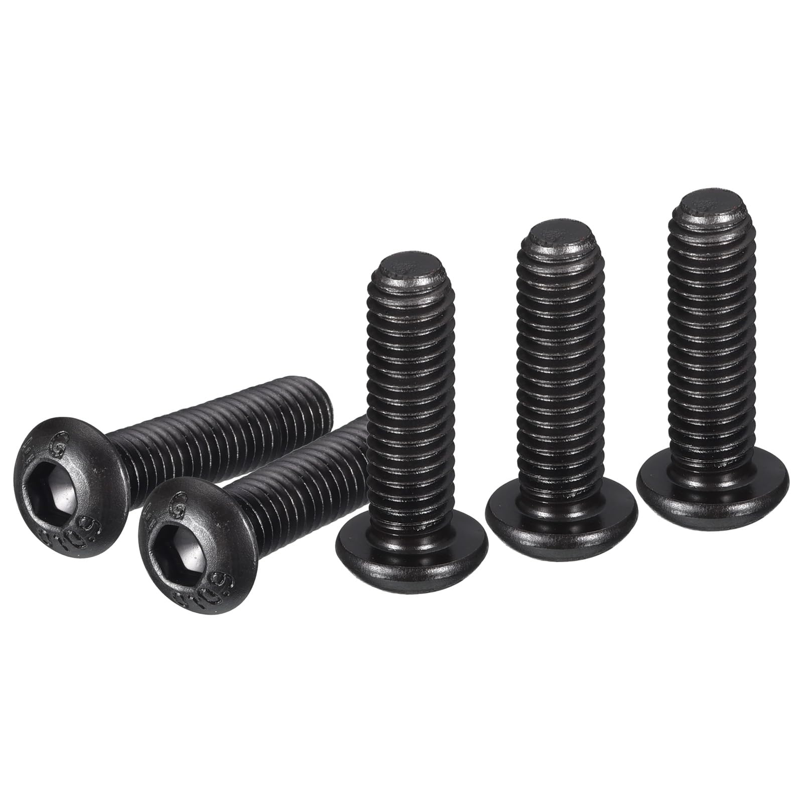 DTGN M6-1x20mm Button Head Socket Cap Screws - 50Pack - Good for Machine - Carbon Steel Black Oxide - Hex Drive Full Thread Fasteners — image 1