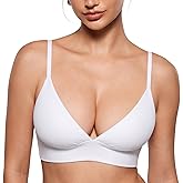INLYRIC Women's Inbarely Outwear Longline Triangle Bralette Plunge Unlined No Underwire Yoga Sports Bra Crop Tank Top
