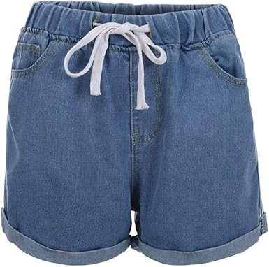 Pantalones Cortos de Mezclilla de Verano, algodón Jeans Mujer más ...