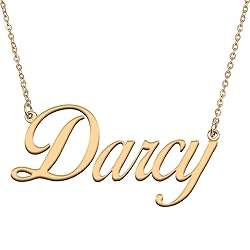 HUAN XUN Customized Custom Simple Any Name Necklace