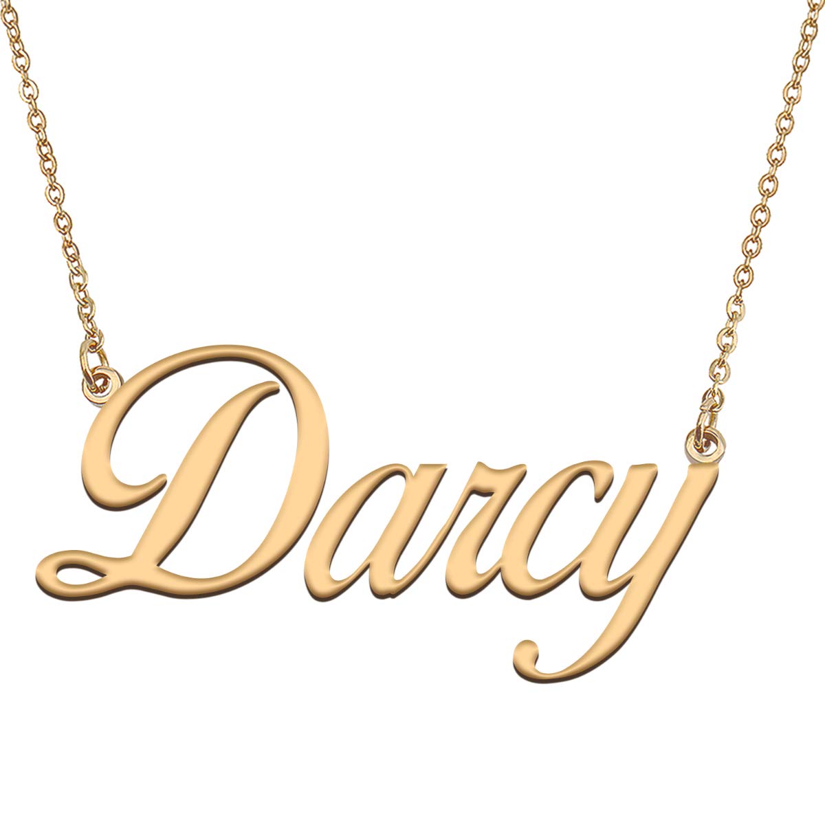 HUAN XUN Customized Custom Simple Any Name Necklace