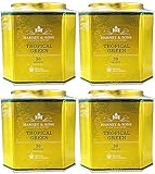 Harney & Sons HRP Tropical Green 30 Ct Sachet Tin (Pack of 4)