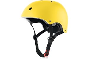 OUWOR Skateboard Bike Helmet, Lightweight Adjustable, Multi-Sport for Bicycle Skate Scooter, 3 Sizes for Adult Youth & Kids