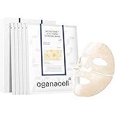 OGANA CELL Vita Gel Hydro Facial Mask 5PCS - Brightening Glow & Even Skin Tone, Korean Spa-Strength Gel Mask with Vitamin C+E, Hydrating for Dullness/Dark Spots,Liposome Encapsulated