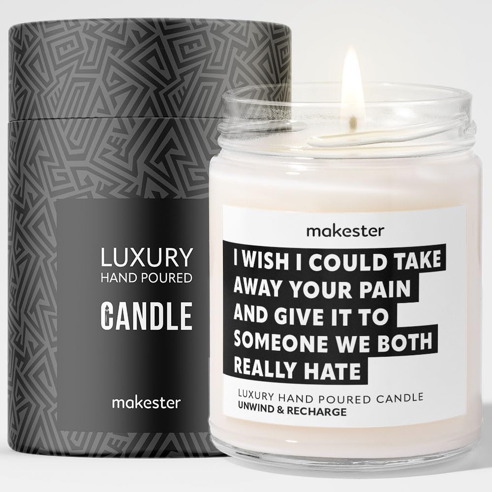 Get Well Soon Gifts - Luxury Soy Wax Candle - Vanilla, Jasmine, Sugared Almond - Makester — image 1