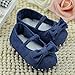 DZT1968® Baby Girl Soft Sole Denim Colth Shoes Prewalker with Bowknot (6~9 Months Baby)