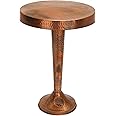 Deco 79 Benzara 26901 Vintage Inspire Metal Copper Accent, Side Table 19" x 19" x 26"