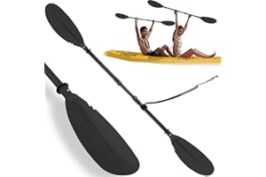 Frebuta Kayak Paddle for Adults,70 to 95in Paddle Board Paddles Telescopic Frosted Pipe Shaft Kayaking Boating Canoeing with 1 Free Paddle Leash Double Oar Float Paddle Sturdy Durable