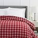 Amazon Brand – Pinzon Plaid Flannel Duvet Cover - Twin, Bordeaux Plaid