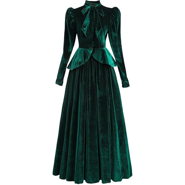 Amazon.com: Womens Victorian Ball Gown Velvet Renaissance Costume with  Train High Waist Regency Dress : Clothing, Shoes & Jewelry