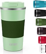 KETIEE 510ml Insulated Travel Mug with Leakproof Lid Green