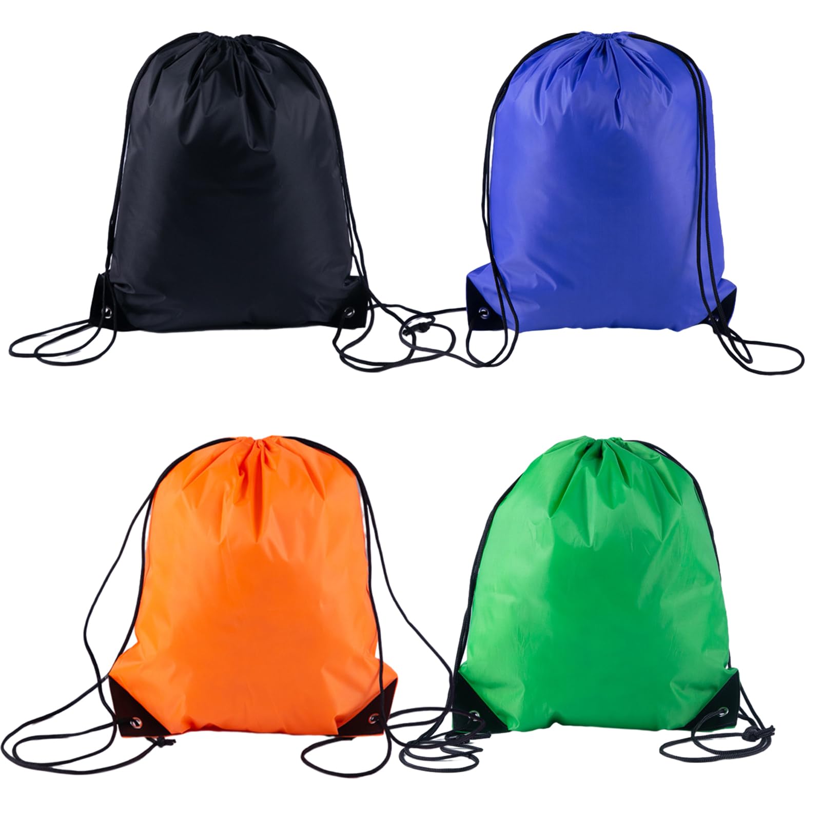 Gruvox 4PCS Drawstring Bags Drawstring Gym Bag Drawstring Sports Bag Waterproof Scratch Resistant Bag for Men & Women Pack Suitable for School Travel Beach and Various Activities