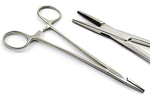 MEDSPO Professional Forceps | Dental Medical Ortho Surgical Needle Holder Locking | Veterinary Suture Restorative | Orthodontic Pliers Instruments CE (Crilewood Needle Holder Forceps)