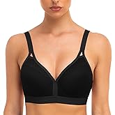 ZeroBound Women's Sports Bra High Impact Lightly Lined Underwire V Neck Full Figure Running Workout Bras