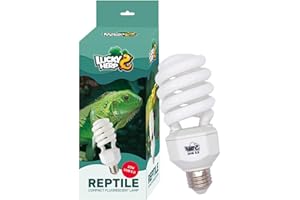 LUCKY HERP 23W 5.0 UVA UVB Reptile Light Bulb, Tropical UVB 100 Compact Fluorescent Lamp