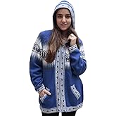 Little Llamas Hooded Alpaca Wool Knitted Jacket Hoodie Sweater