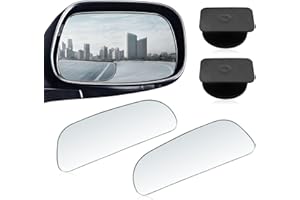 2-Pack Universal HD Blind Spot Mirrors, 360° Adjustable Frameless Convex Rear View Mirror for Cars, Trucks, SUVs, and Vans - 