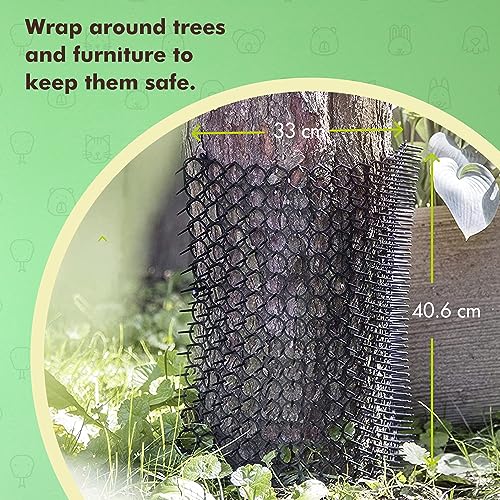 Homarden Cat Repellent Outdoor Scat Mat (Set of 10) 16 X 13 Inch