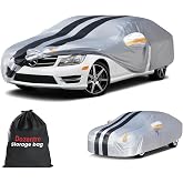 Multi-Layer Car Cover Custom Fit for Mercedes Benz E-class E300 E350 E450/E43 E53 E63 AMG(1999-2026), 100% Waterproof, Gift with Towel, Heavy Duty Car Covers for Rain Sun UV Protector With Door Zipper