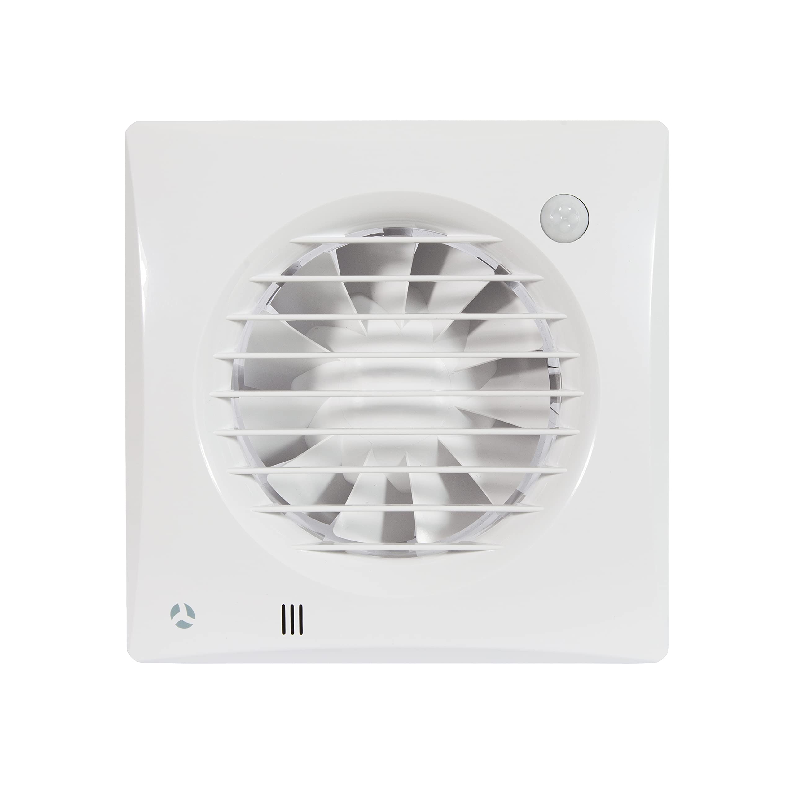Airflow Extractor Fan 27l/s Flow - Motion Sensor & Timer Overrun - 100mm Duct - Energy Efficient 7.5W, Low SFP 0.27W/L/s, Aria Quiet 100MST, 2-Years Warranty
