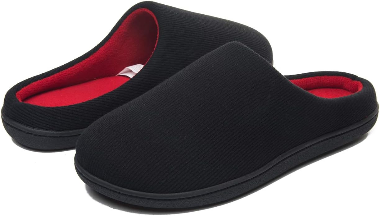 Mens Womens House Slippers Memory Foam Anti-Slip Indoor Shoes Slippers for Winter