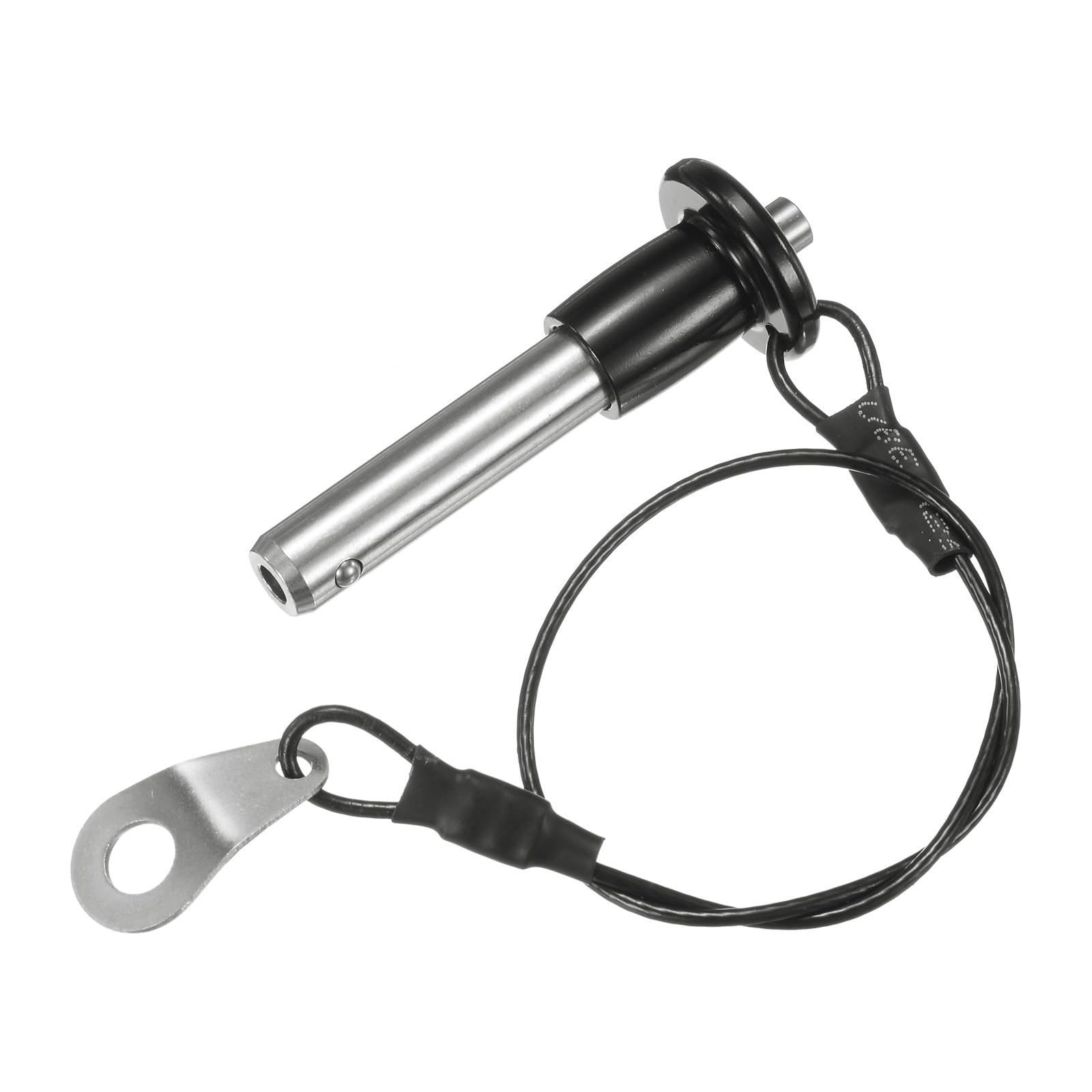 M METERXITY Push-Button Ball Locking Pin, 5/16" [8mm] Dia., 31/32 [25mm] Usage Length Quick Release Lock Pins W Lanyard Cable for Speaker/Aviation/Gym/Machine [304 Stainless Steel]