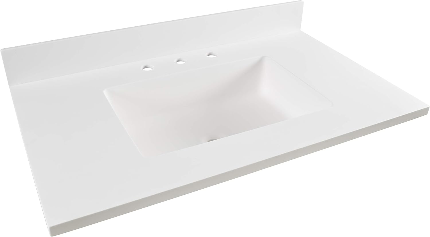 22" x 37" Glacier White Vanity Top Designed with Corian Solid Surface