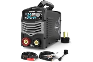 Sunstac Stick Welder, 200A 110V/220V MMA/Lift TIG 2 in 1 Stick Welding Machine with Hot Start, Arc Force and Anti-Stick, Digital Screen Display, Over Loading Protection, Beginner Friendly