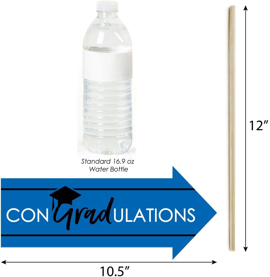 Big Dot of Happiness Funny Blue Grad - Best is Yet to Come - Royal Blue Graduation Party Photo Booth Props Kit - 10 Piece: Kitchen & Dining