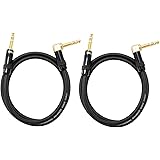 Audio2000 s C26003P2 3 Ft 1 4 TRS Right Angle to 1 4 TRS Cable 2 Pack 3 Feet 2 pack