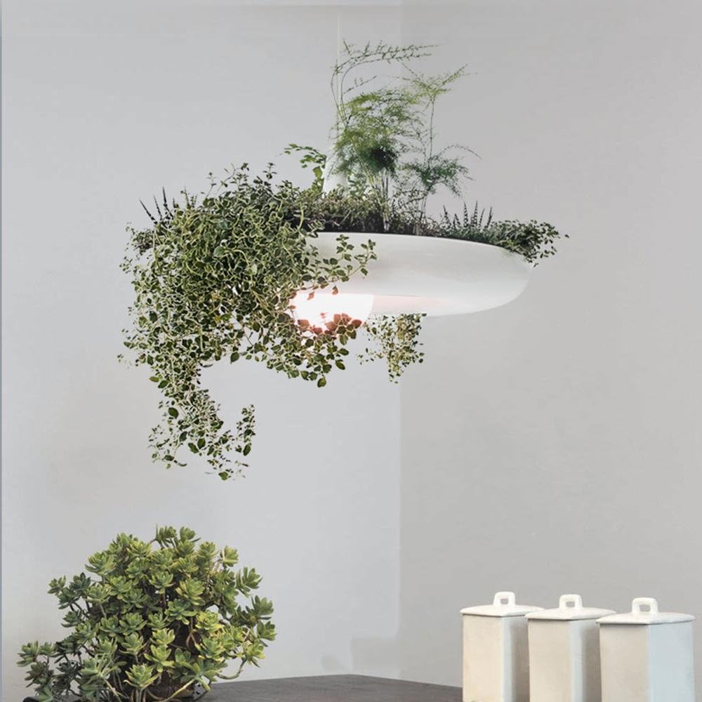 MOROY European Modern Sky Garden Bonsai Restaurant Balcony Art Babylon Plant Pots Chandeliers , White