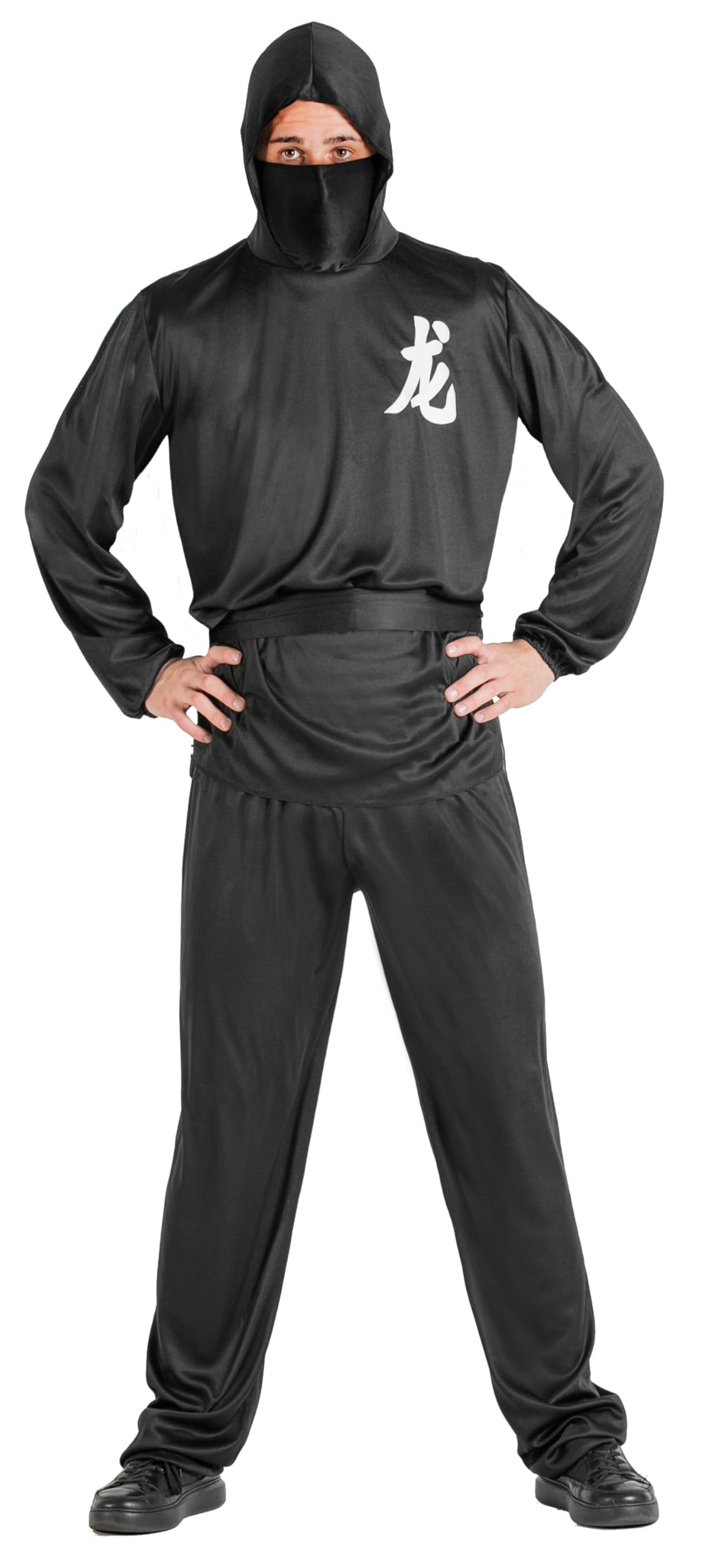 Ciao 62120 Black Ninja Costume Fancy Dress Adult Disguise, Standard Size