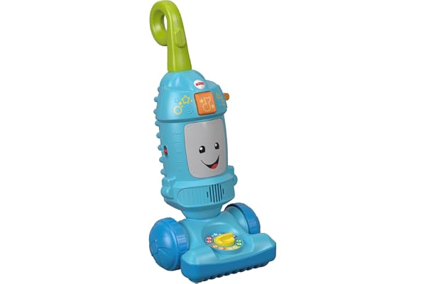Fisher-Price Toddler Toy Laugh & Learn Light-Up Learning Vacuum Musical Push Along for Pretend Play Infants Ages 1+ Years