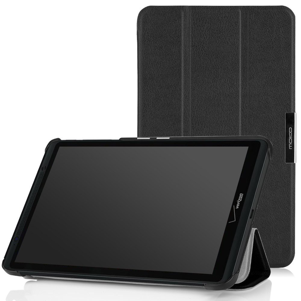 MoKo Verizon Ellipsis 8 Case (Model QTAQZ3) 2014 Release - Ultra Lightweight Slim Shell Standing Cover for 8-Inch Verizon Ellipsis 8 Tablet, Black (NOT FIT Ellipsis 8 HD 2016 Release)
