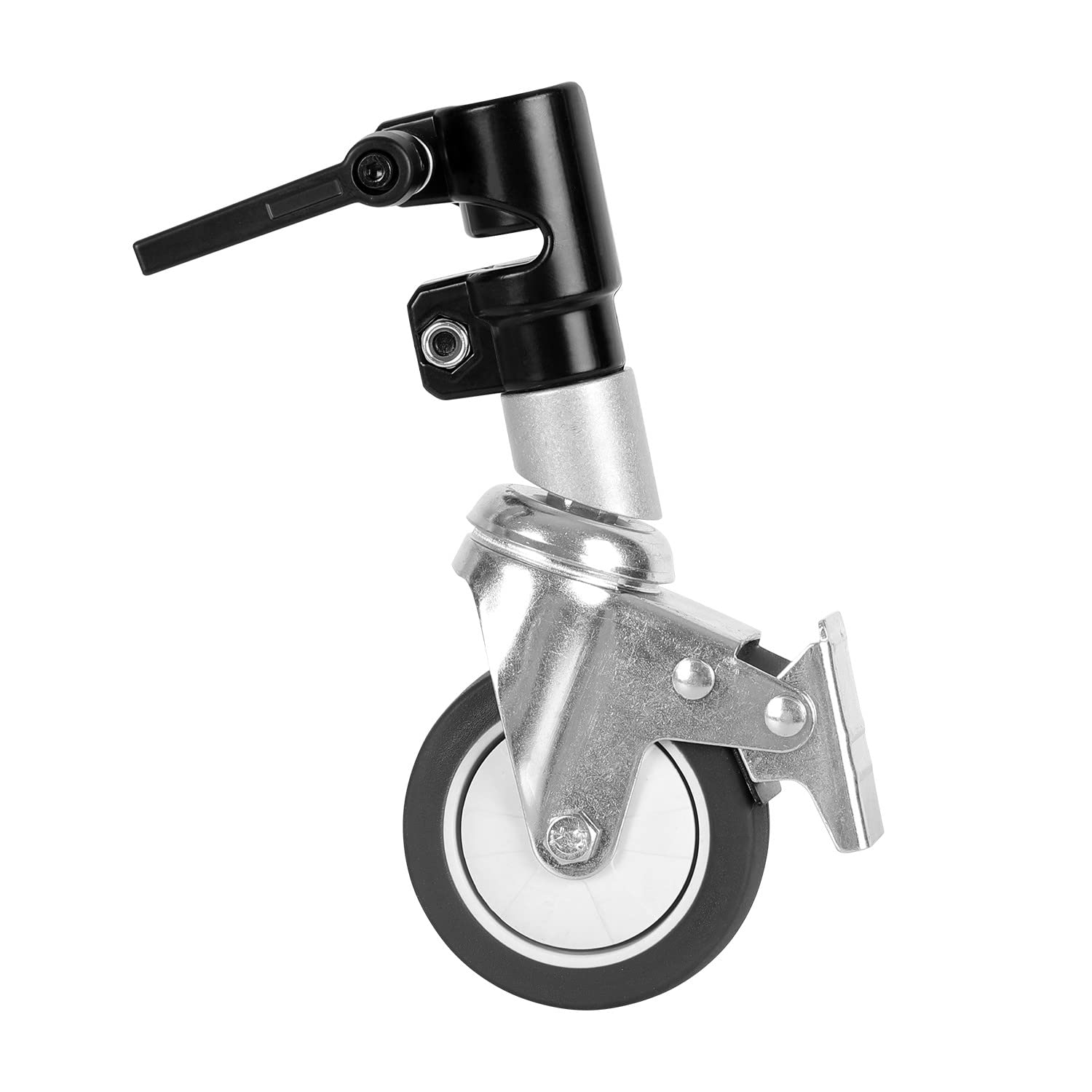 EACHSHOT Wheels for C Stand 25mm Heavy Duty Photography Professional Swivel Caster Wheels Set for Heavy Duty Photography C Stand Metal Material Universal Rotation with Brake (3pcs) Random Color