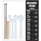 Dosing spoon | milligram measuring spoons set of 7 | exact dosing from 6 mg to 1g | mg measuring spoons for powder