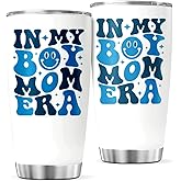 CUBICER In My Boy Mom Era Retro Design Stainless Steel Tumbler 20 Oz Gift For Moms Trendy Life Travel Mug Bottle Outdoor Iced Insulated Cool Coffee Tea Heat Drink Hot
