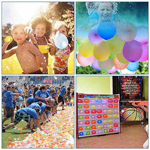 Faburo Splash Pad Sprinkler Play Mat Water Toys, 67" Outdoor Sprinkler Pool Toys with 500pcs Water Balloons for Kids Toddlers Summer Splash Party Fun