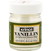 Krinos Vanillin Powder - Vanilla Flavoring, 17 g | Aromatic vanillin powder, perfect for baking and desserts, rich vanilla flavor, Mix easily with dry baking ingredients.