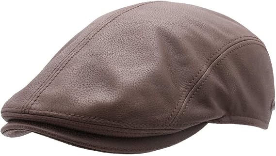 leather flat cap
